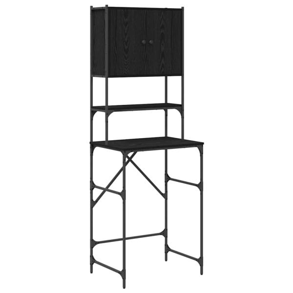 Waschmaschinen-Schrank Schwarze Eiche 68x48,5x194 cm