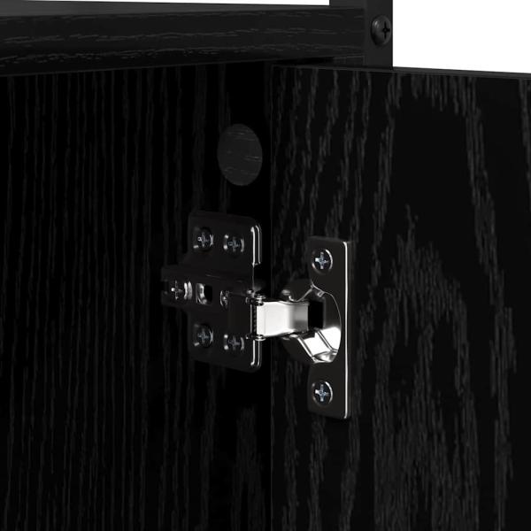 Waschmaschinen-Schrank Schwarze Eiche 68x48,5x194 cm