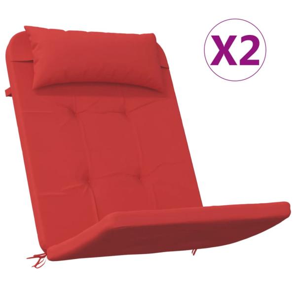 Adirondack-Auflagen 2 Stk. Rot Oxford-Gewebe