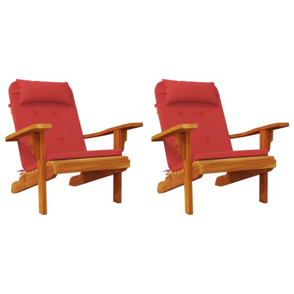 Adirondack-Auflagen 2 Stk. Rot Oxford-Gewebe