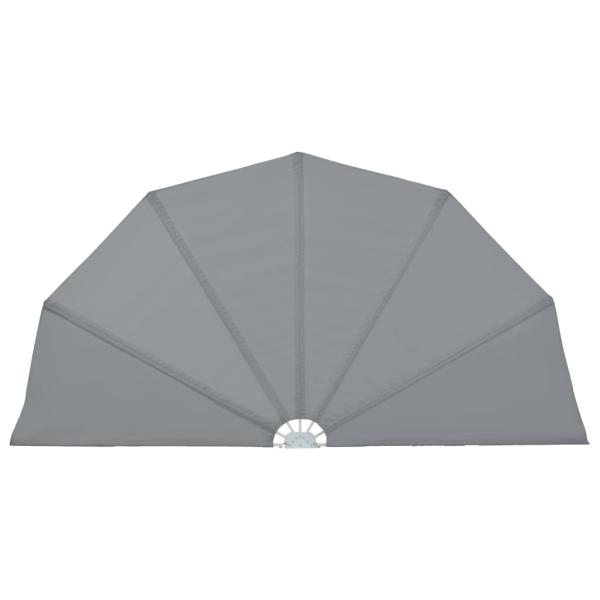 Faltbarer Terrassen-Seitenfächer Grau 200 cm