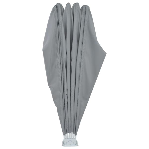 Faltbarer Terrassen-Seitenfächer Grau 200 cm