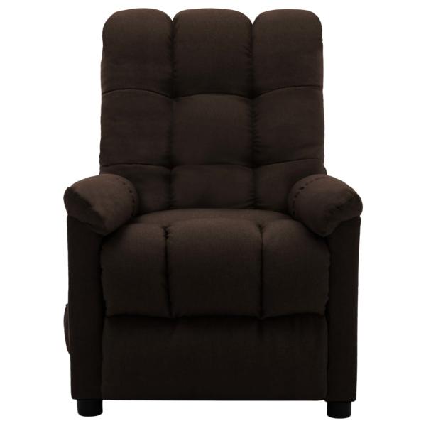 Massagesessel Elektrisch Dunkelbraun Stoff