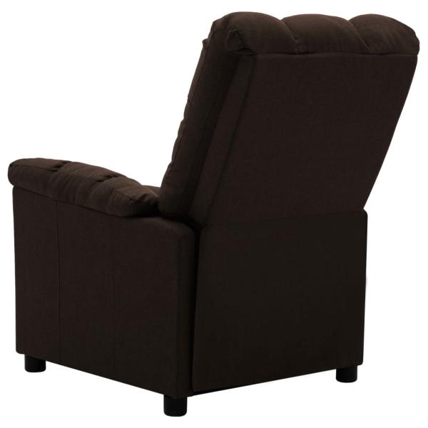 Massagesessel Elektrisch Dunkelbraun Stoff