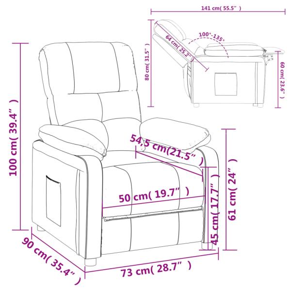 Relaxsessel Braun Stoff