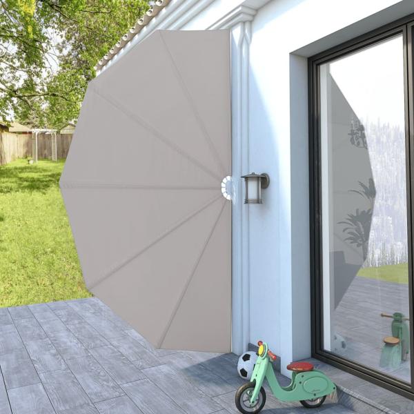 Faltbarer Terrassen-Seitenfächer Creme 200 cm