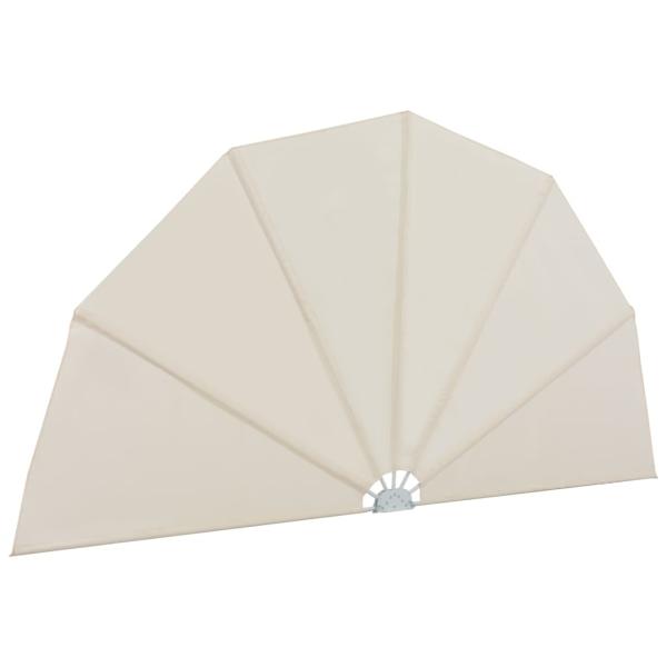 Faltbarer Terrassen-Seitenfächer Creme 200 cm