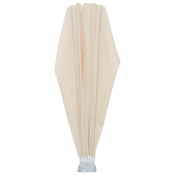 Faltbarer Terrassen-Seitenfächer Creme 200 cm