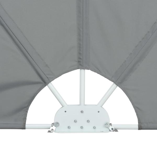 Faltbarer Terrassen-Seitenfächer Grau 300×150 cm