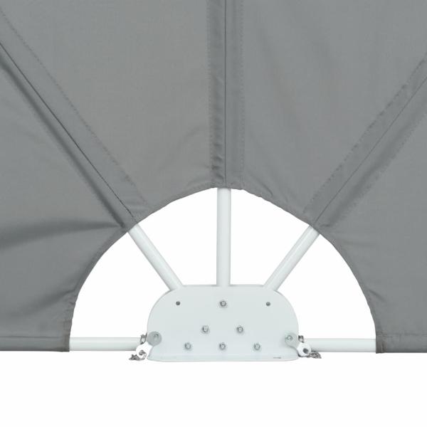 Faltbarer Terrassen-Seitenfächer Grau 300×150 cm