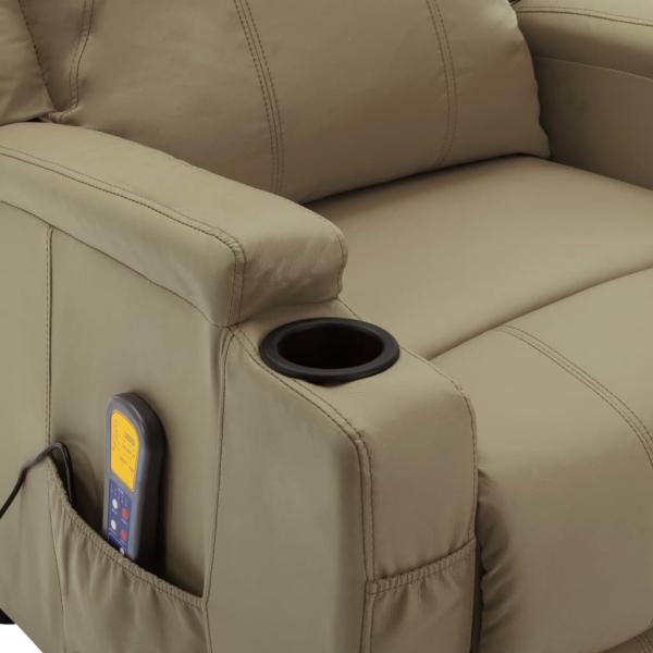 Massagesessel Cappuccino-Braun Kunstleder