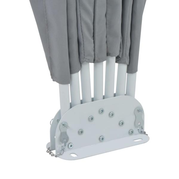 Faltbarer Terrassen-Seitenfächer Grau 160 cm
