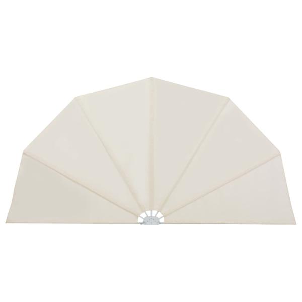 Faltbarer Terrassen-Seitenfächer Creme 160 cm