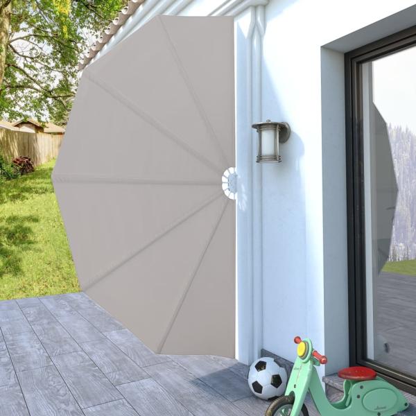 Faltbarer Terrassen-Seitenfächer Creme 160 cm