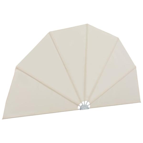 Faltbarer Terrassen-Seitenfächer Creme 160 cm