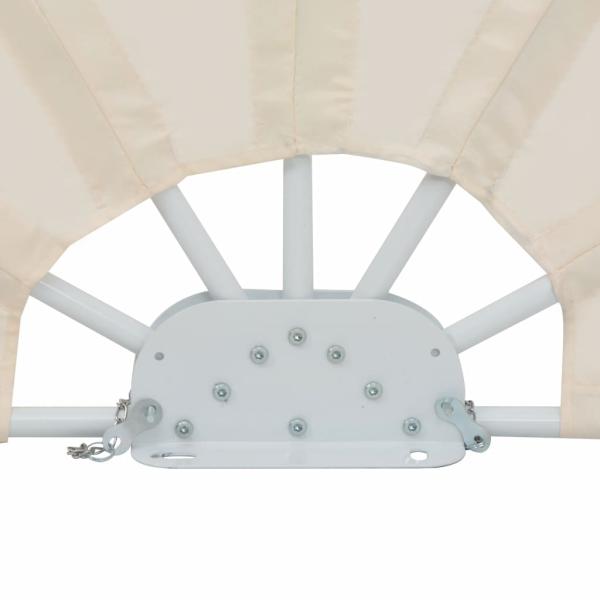 Faltbarer Terrassen-Seitenfächer Creme 160 cm