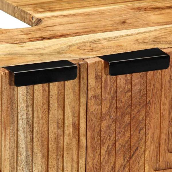 3-teiliges Sideboard Braun 60x33x75 cm aus Massivholz Akazie