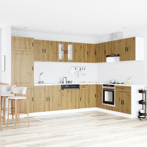 Spülenunterschrank Porto mit Spüle Artisan Eiche 80x46x84,5 cm