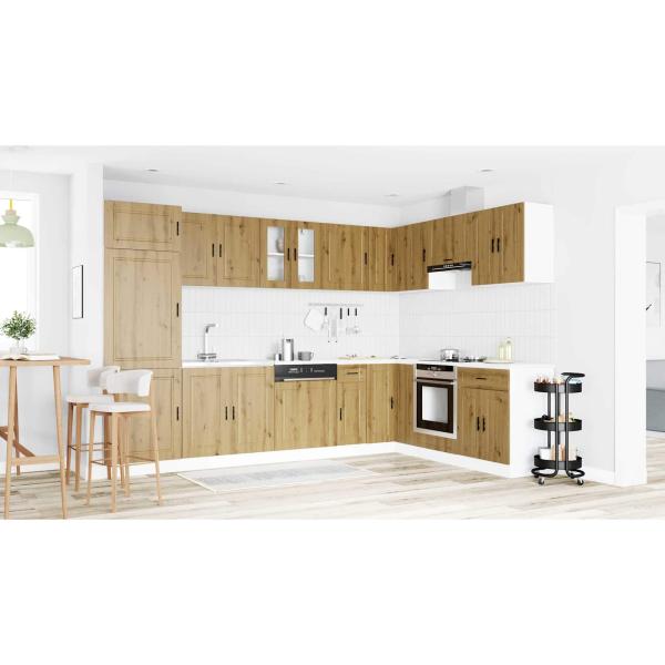 Spülenunterschrank Porto mit Spüle Artisan Eiche 80x46x84,5 cm