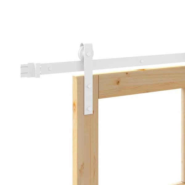 Schiebetür mit Hardware-Set 'ORKDAL'aus massivem Holz und Glas, Innentür mit Glas 'ORKDAL'93x211x4 cm aus massivem Kiefernholz