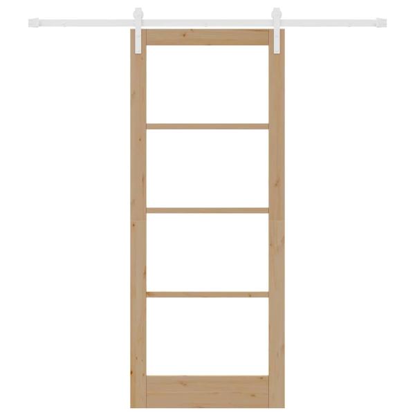 Schiebetür mit Beschlagset 'ORKDAL'Massivholz & Glas, Innentür mit Glas 'ORKDAL'86x211x4 cm Massivholz Kiefer