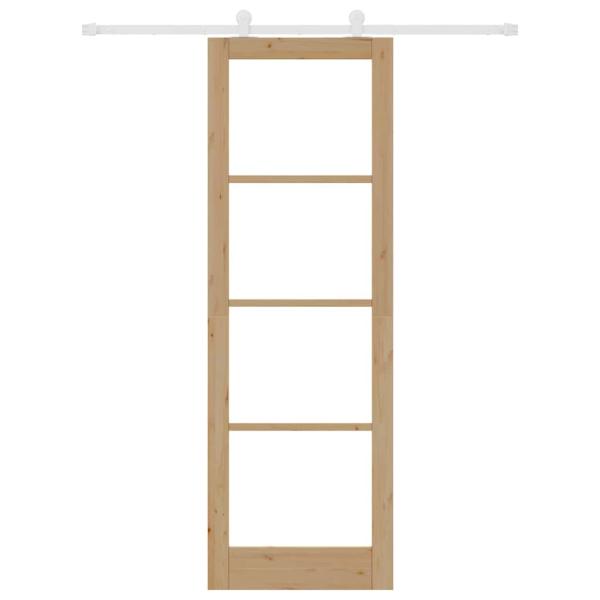 Schiebetür mit Beschlagset 'ORKDAL'Massivholz & Glas, Innentür mit Glas 'ORKDAL'78x232x4 cm Massivholz Kiefer