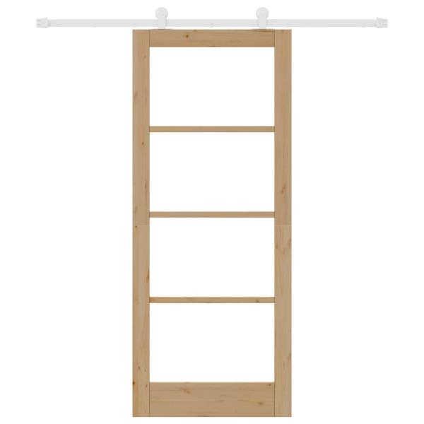 Schiebetür mit Beschlagsatz 'ORKDAL'Massivholz & Glas, Zimmertür mit Glas 'ORKDAL'83x202x4 cm Massivholz Kiefer