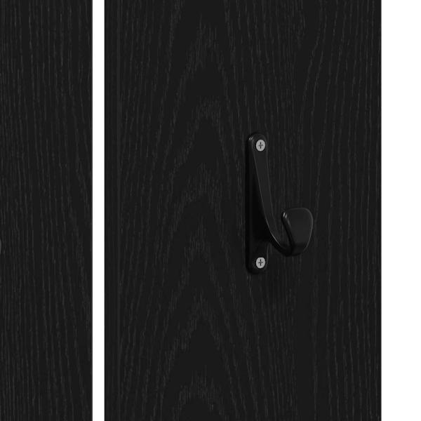 Flurmöbel Set Schwarze Eiche Holzwerkstoff, Flurmöbel Set in schwarzer Eiche Holzwerkstoff, Pflanzenbox Schwarze Eiche 40x40x40 cm Holzwerkstoff