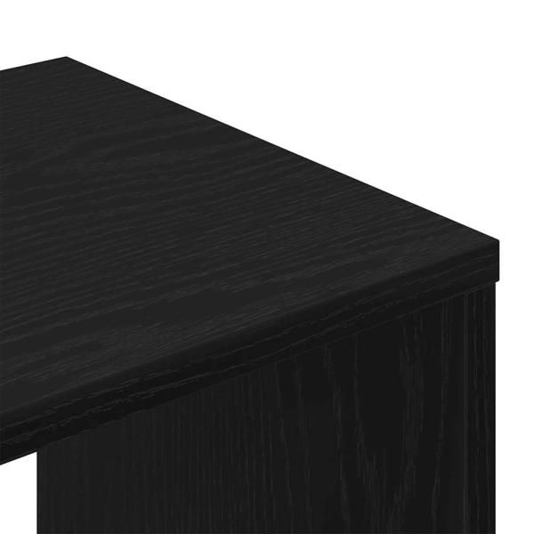 3-teilige TV-Schrank-Set Wandmontiert Schwarz Eiche Holzwerkstoff