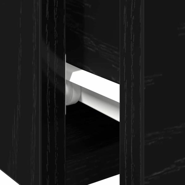 Wandregale 2 Stk Schwarz Eiche 102x30x20 cm Holzwerkstoff
