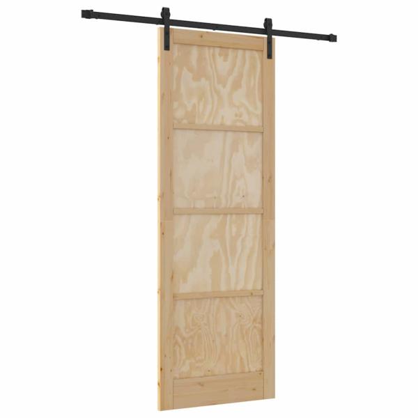 Schiebetür mit Hardware Set 83x232 cm Massivholz Kiefer, Innentür 'ORKDAL'83x232x4 cm Massivholz Kiefer