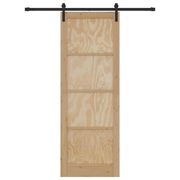 Schiebetür mit Hardware Set 83x232 cm Massivholz Kiefer, Innentür 'ORKDAL'83x232x4 cm Massivholz Kiefer