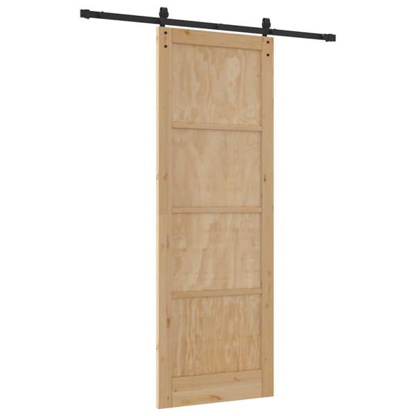 Schiebetür mit Hardware Set 83x232 cm Massivholz Kiefer, Innentür 'ORKDAL'83x232x4 cm Massivholz Kiefer