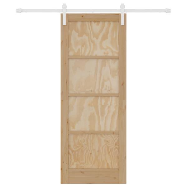 Schiebetür mit Montageset 78x202 cm Massivholz Kiefer, Innentür 'ORKDAL'78x202x4 cm Massivholz Kiefer