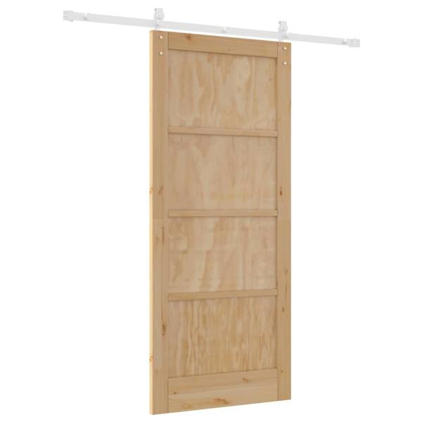 Schiebetür mit Montageset 86x198.5 cm Massivholz Kiefer, Innentür "ORKDAL" 86x198.5x4 cm Massivholz Kiefer