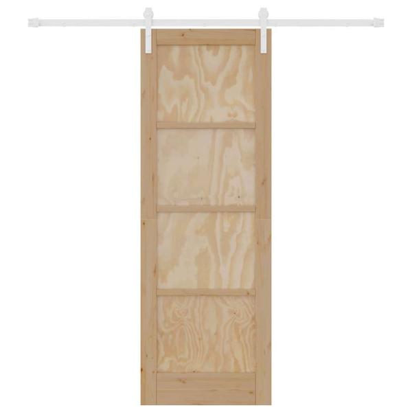 Schiebetür mit Hardware-Set 73,5x211 cm Vollholzkiefer, Innentür 'ORKDAL'73,5x211x4 cm Vollholzkiefer