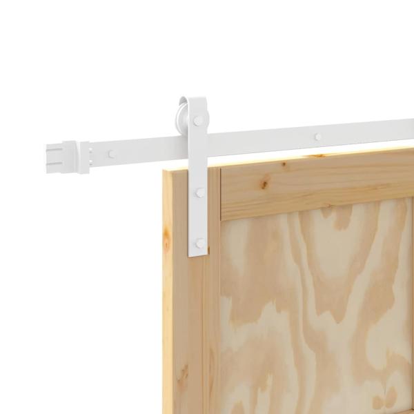 Schiebetür mit Beschläge Set 83x202 cm Aus massivem Kiefernholz, Innentür 'ORKDAL'83x202x4 cm Aus massivem Kiefernholz