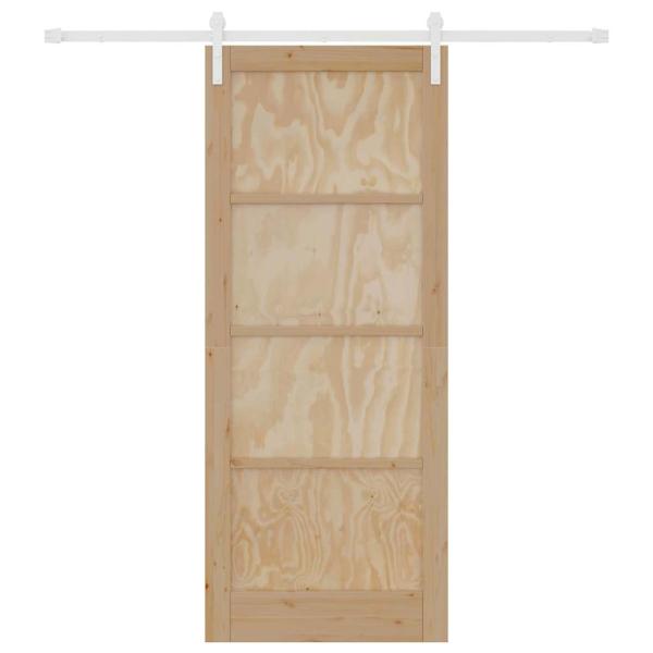 Schiebetür mit Hardware-Set 86x211 cm Massivholz Kiefer, Innentür ?ORKDAL? 86x211x4 cm Massivholz Kiefer