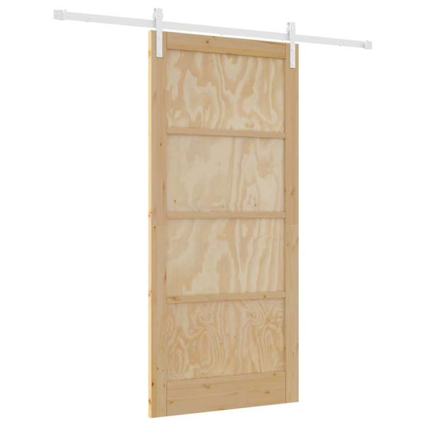 Schiebetür mit Hardware-Set 93x202 cm Massivholz Kiefer, Innentür