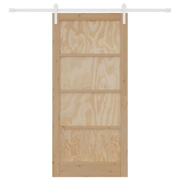 Schiebetür mit Hardware-Set 93x202 cm Massivholz Kiefer, Innentür