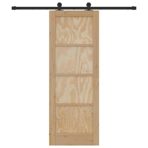 Schiebetür mit Hardware-Set 73.5x198.5 cm Massivholz Kiefer, Innentür 'ORKDAL'73.5x198.5x4 cm Massivholz Kiefer