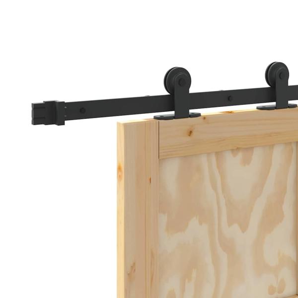 Schiebetür mit Montageset 93x202 cm aus robustem Kiefernholz, Innentür