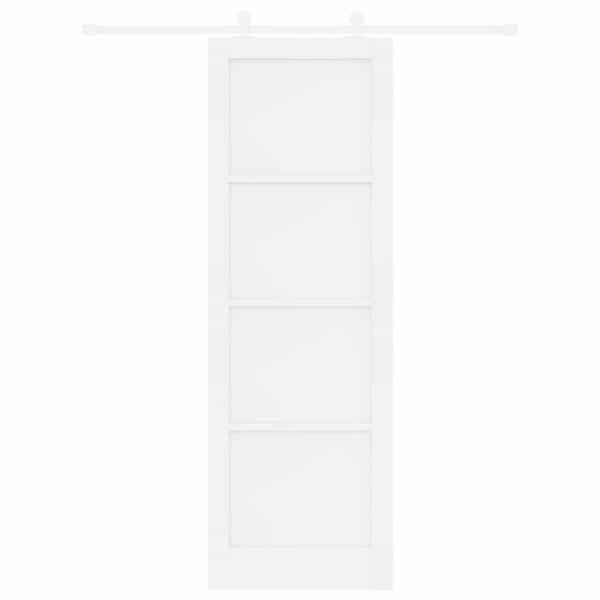 Schiebetür mit Zubehör Set Weiß 78x232 cm Massivholz Kiefer, Innentür 'ORKDAL'Weiß 78x232x4 cm Massivholz Kiefer