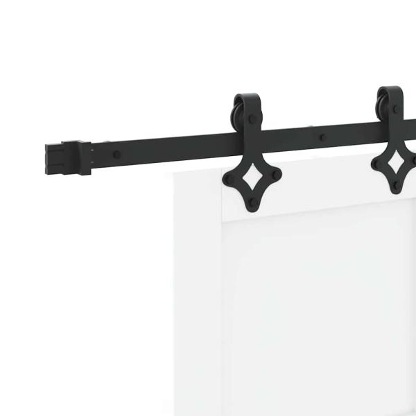 Schiebetür mit Beschläge Set Weiß 83x202 cm Massivholz Kiefer, Innentür 'ORKDAL'Weiß 83x202x4 cm Massivholz Kiefer