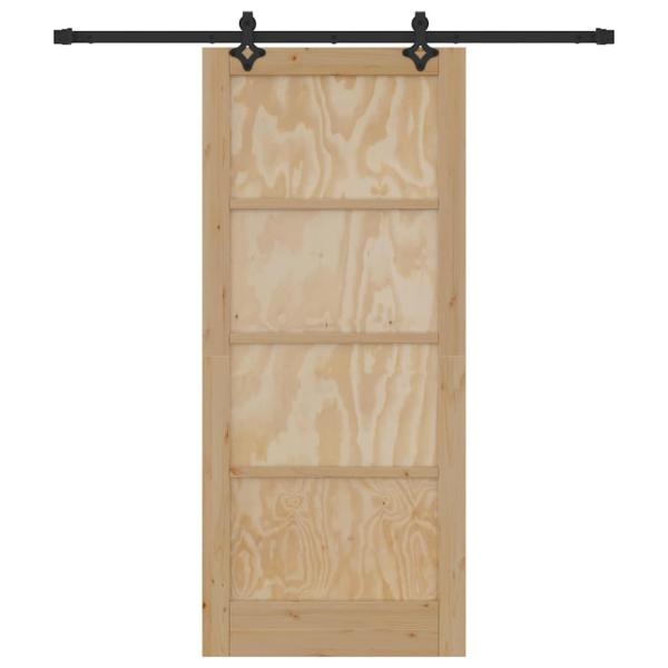Schiebetür mit Hardware-Set 86x198.5 cm aus Kiefer, Innentür 'ORKDAL'86x198.5x4 cm aus Kiefer