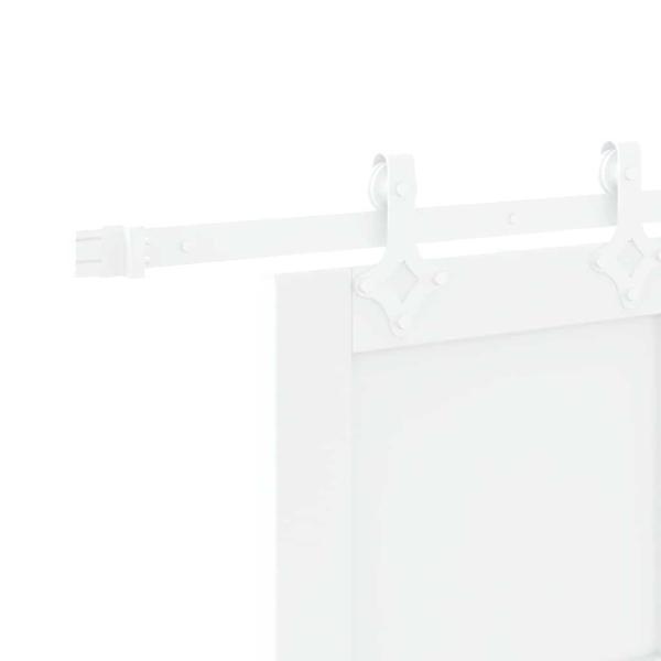 Schiebetür mit Hardware-Set Weiß 93x202 cm Massivholz Kiefer, Innentür ?ORKDAL? Weiß 93x202x4 cm Massivholz Kiefer