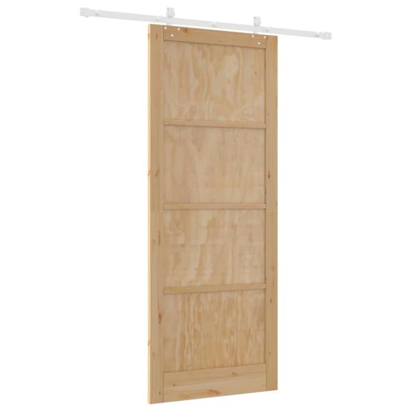 Schiebetür mit Beschlägen Set 93x232 cm Massivholz Kiefer, Innentür 'ORKDAL'93x232x4 cm Massivholz Kiefer