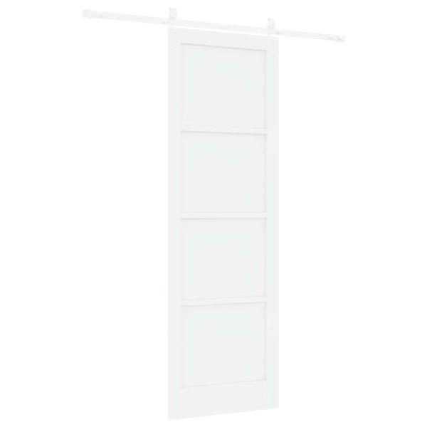 Schiebetür mit Hardware-Set Weiß 78x232 cm Massivholz Kiefer, Innentür 'ORKDAL'Weiß 78x232x4 cm Massivholz Kiefer