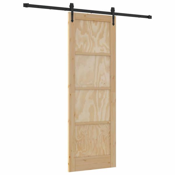 Schiebetür mit Hardware-Set 73,5x211 cm Massivholz Kiefer, Innentür "ORKDAL" 73,5x211x4 cm Massivholz Kiefer