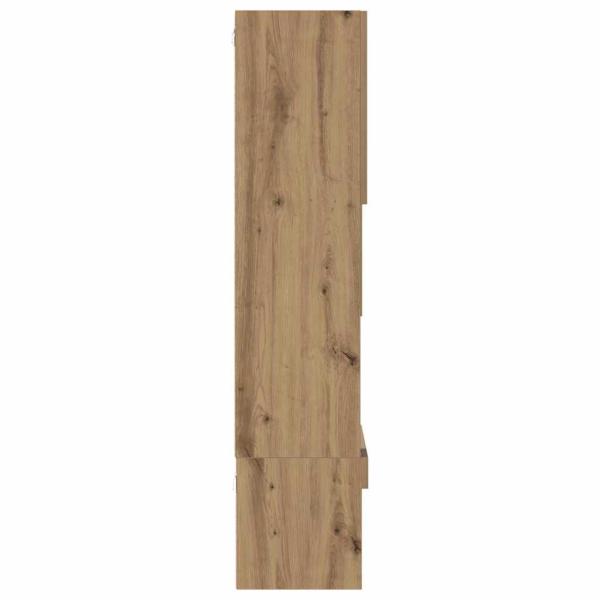 TV Schrank mit LED Lichtern Artisan Eiche 40,5x30x102 cm, TV Wandschränke mit LED Lichtern 2 Stück Artisan Eiche 80x30x30 cm